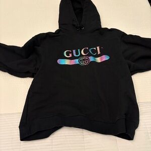 Unisex Gucci gg holographic rainbow hoodie size medium